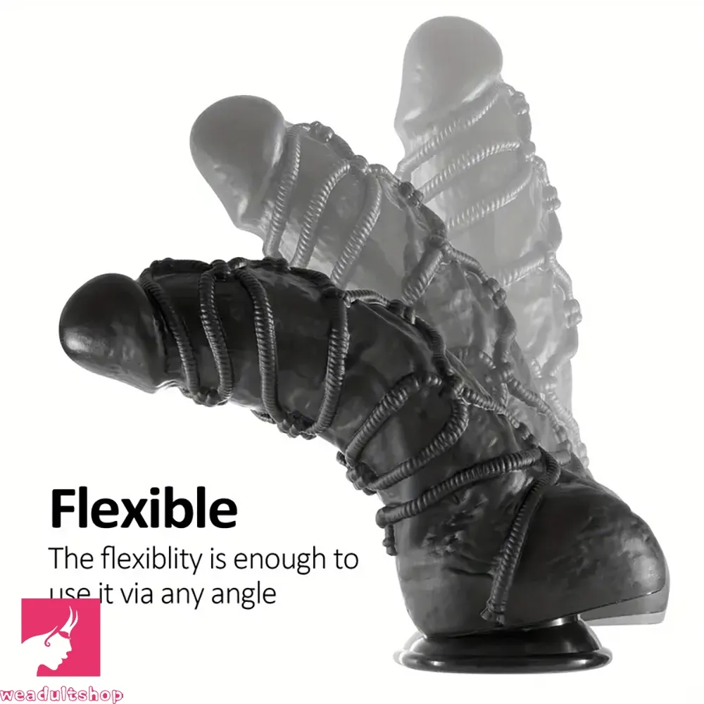 11.41in Silicone Big Realistic Suction Cup Prostate Massage Knots Dildo