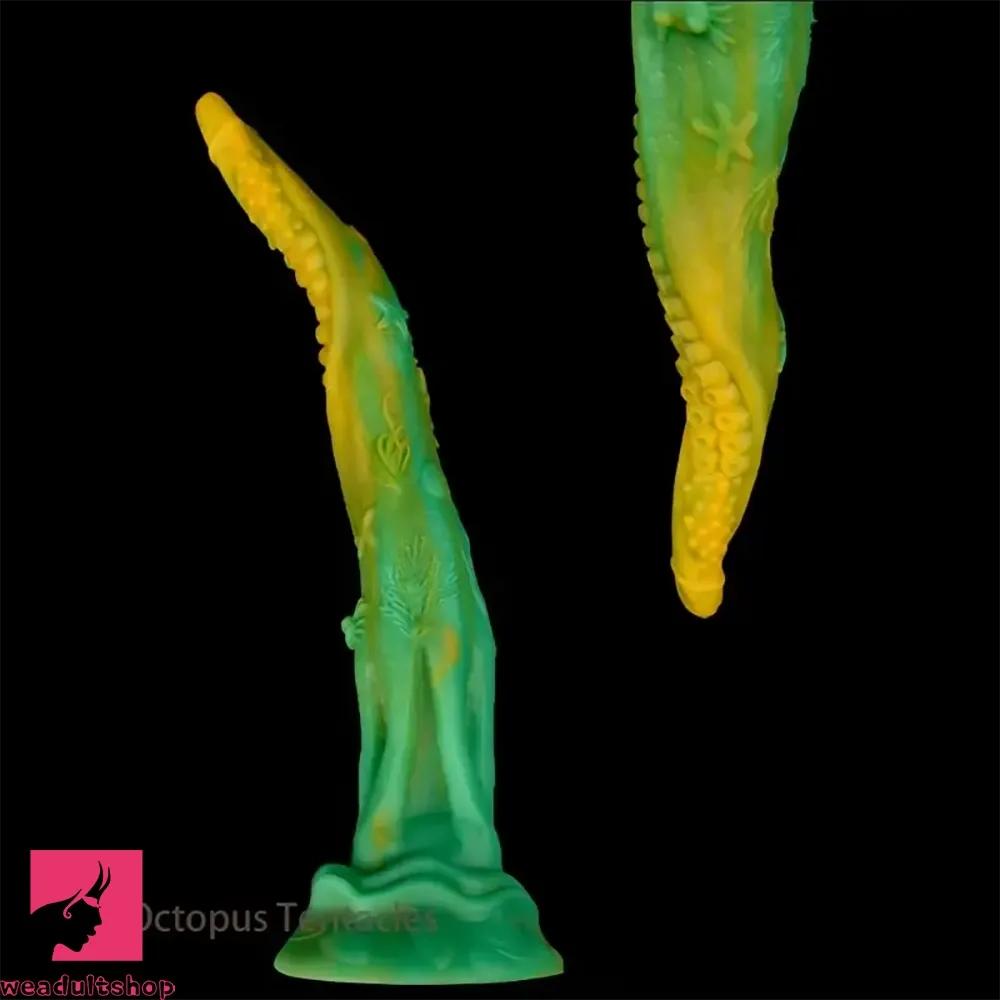 13.9in Simulated Realistic Long Octopus Alien Soft Suction Cup Cock Dildo