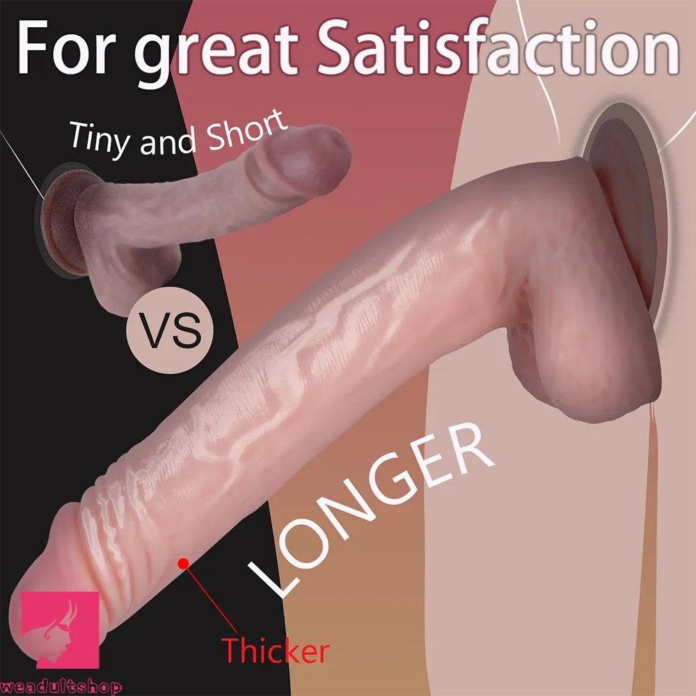 14in Big Skin Feeling Realistic Penis Soft Huge Dildo For Women Gay Sex