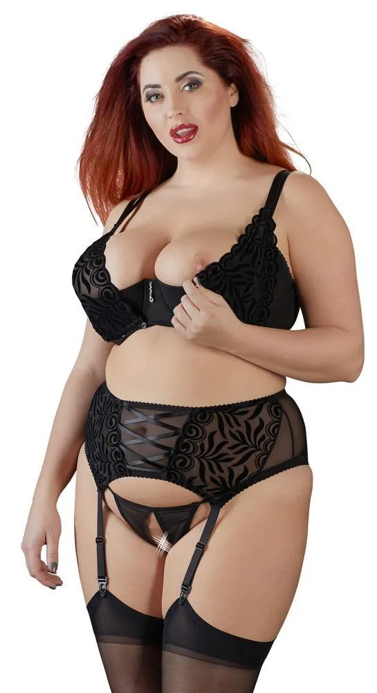 3-piece Suspender Set | Cottelli Curves