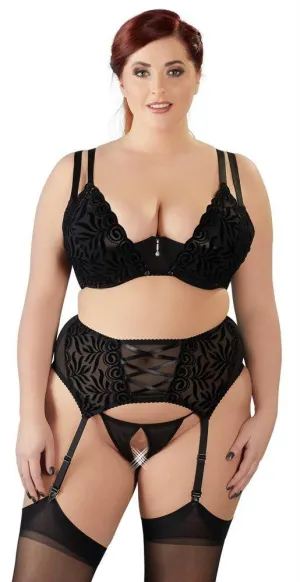 3-piece Suspender Set | Cottelli Curves