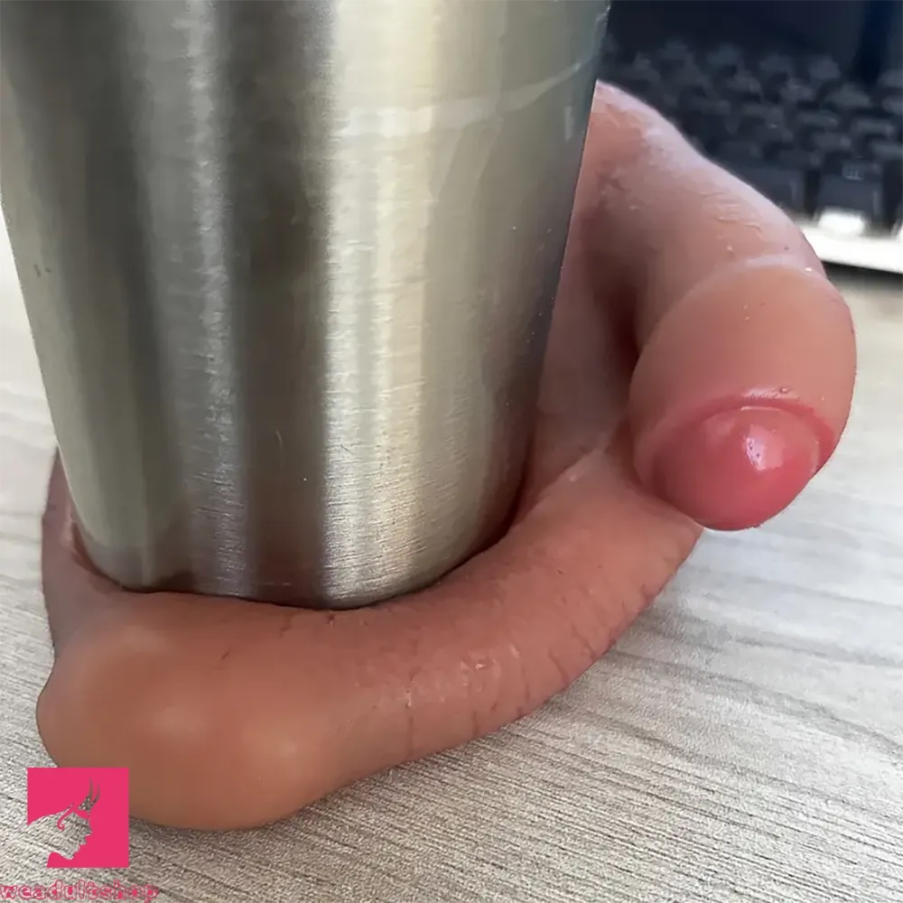4.7in Realistic Scrotal Ball Soft Silicone Dilation Toy With Two Testicles