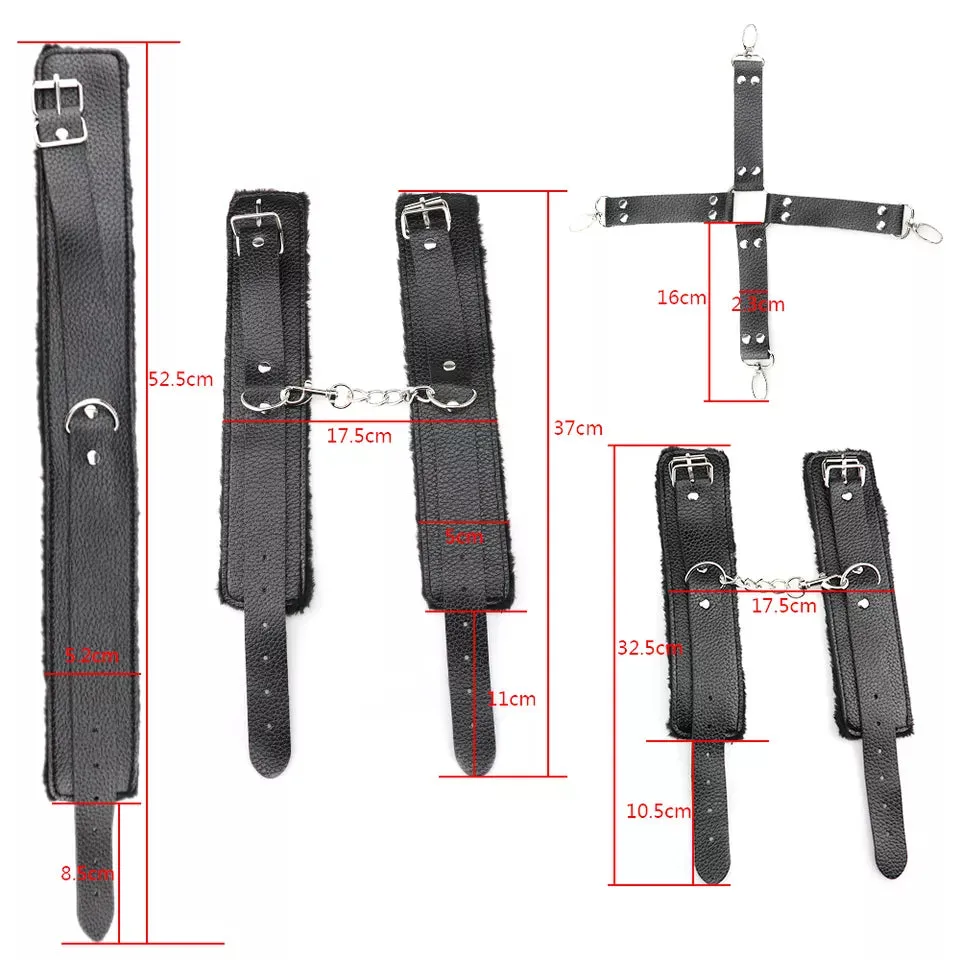 7 Pieces Set Sex Toys for Women BDSM Bondage Restraints Kit