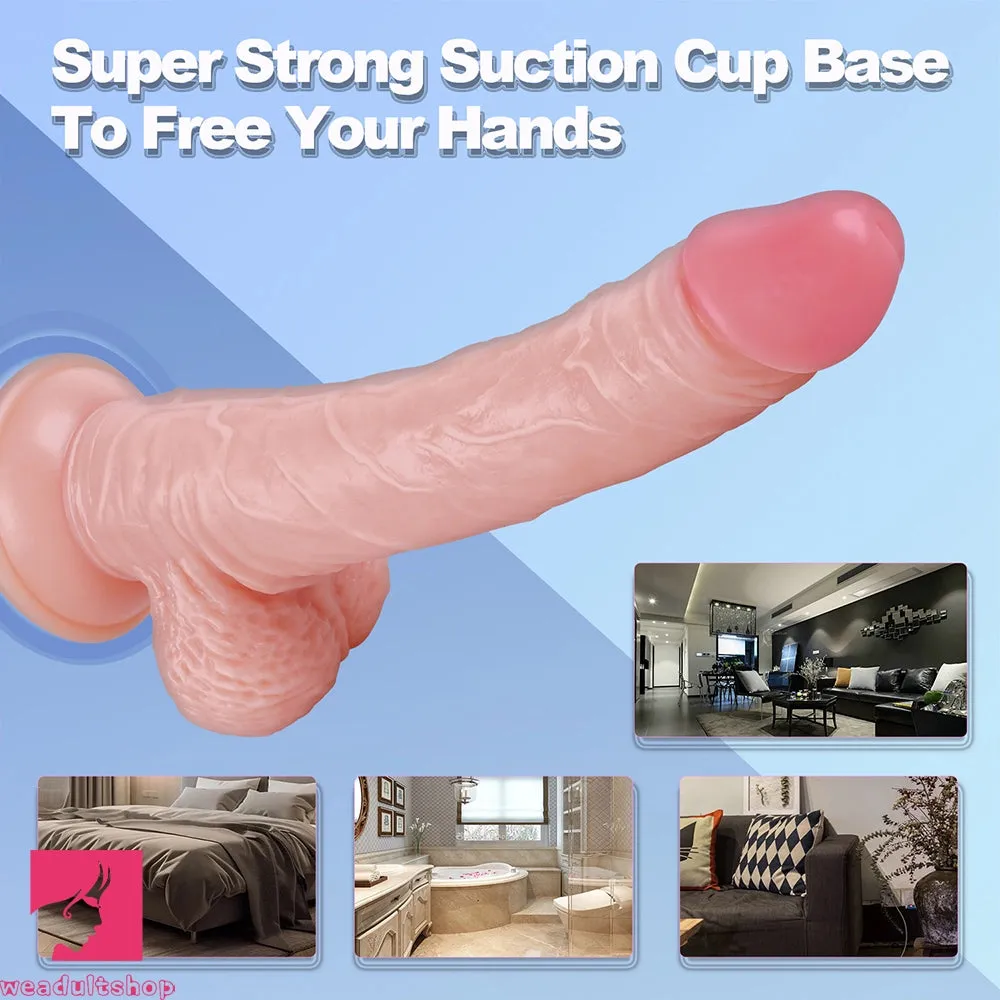 9.45in Flesh Realistic Big Soft Dildo Erotic Suction Cup Adult Anal Sex Toy