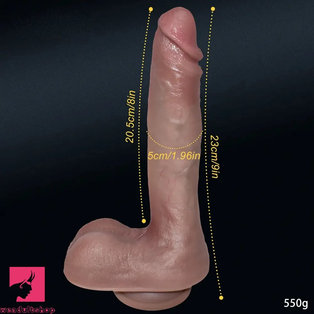 9in Clitoral Silicone Big Soft Super Realistic Dildo For Women Adults Sex