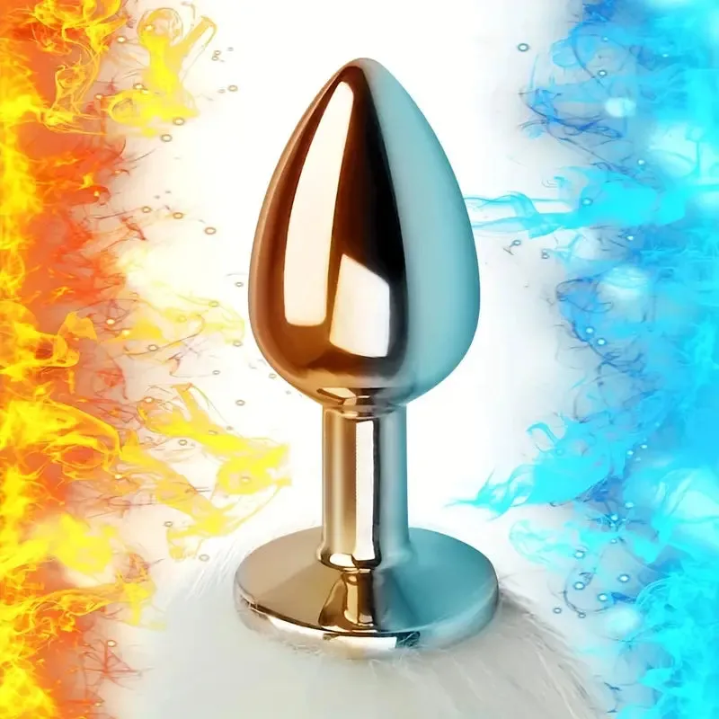 Anal Plug Trainer With Imitation Fluffy Fox Tail Furry Long Fox Tail Role Play