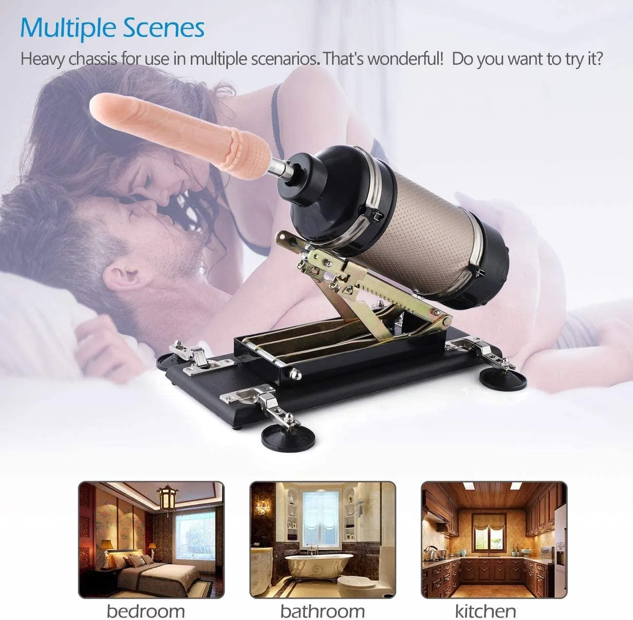 Automatic Sex Machine with 7 Attachments Dildo