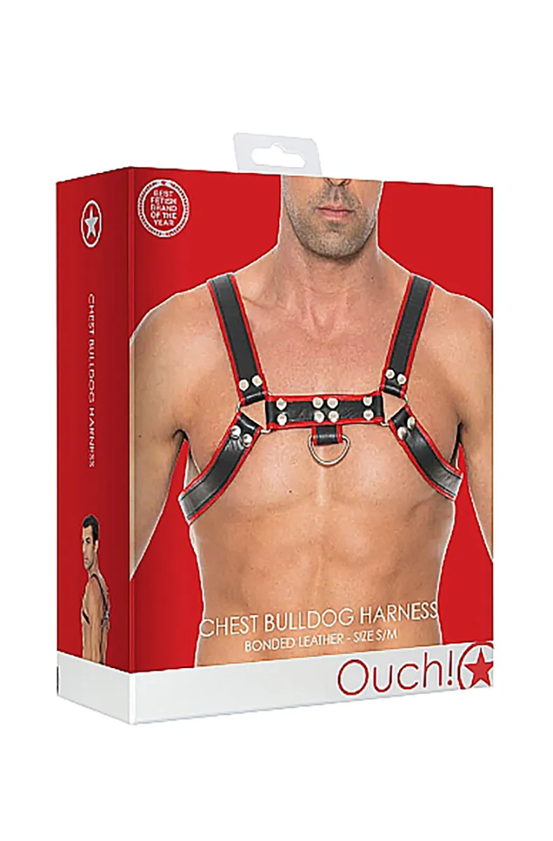 Black and Red Bulldog Chest Harness