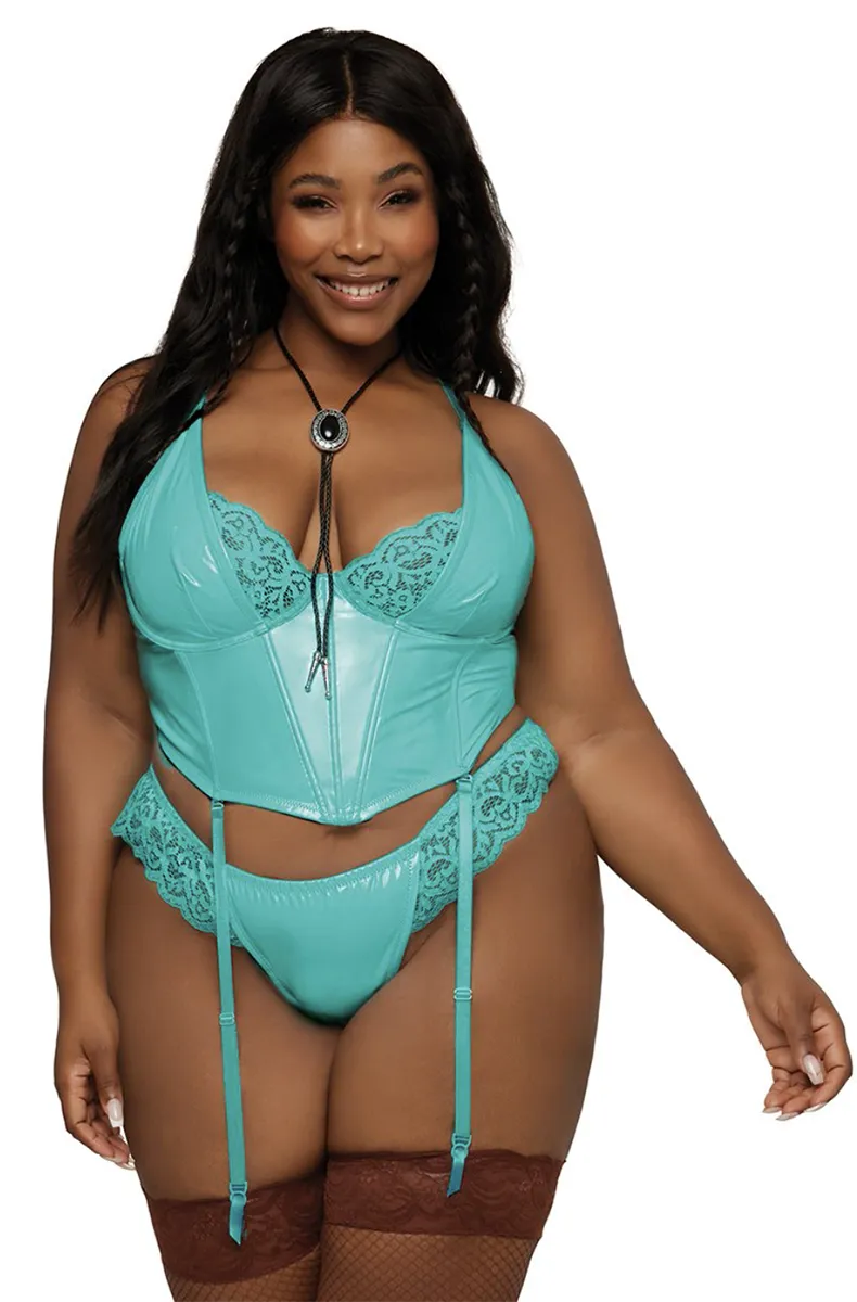 Blue Bustier Set