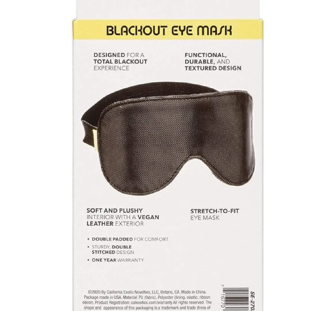 Boundless Blackout Eye Mask in Black Vegan Leather