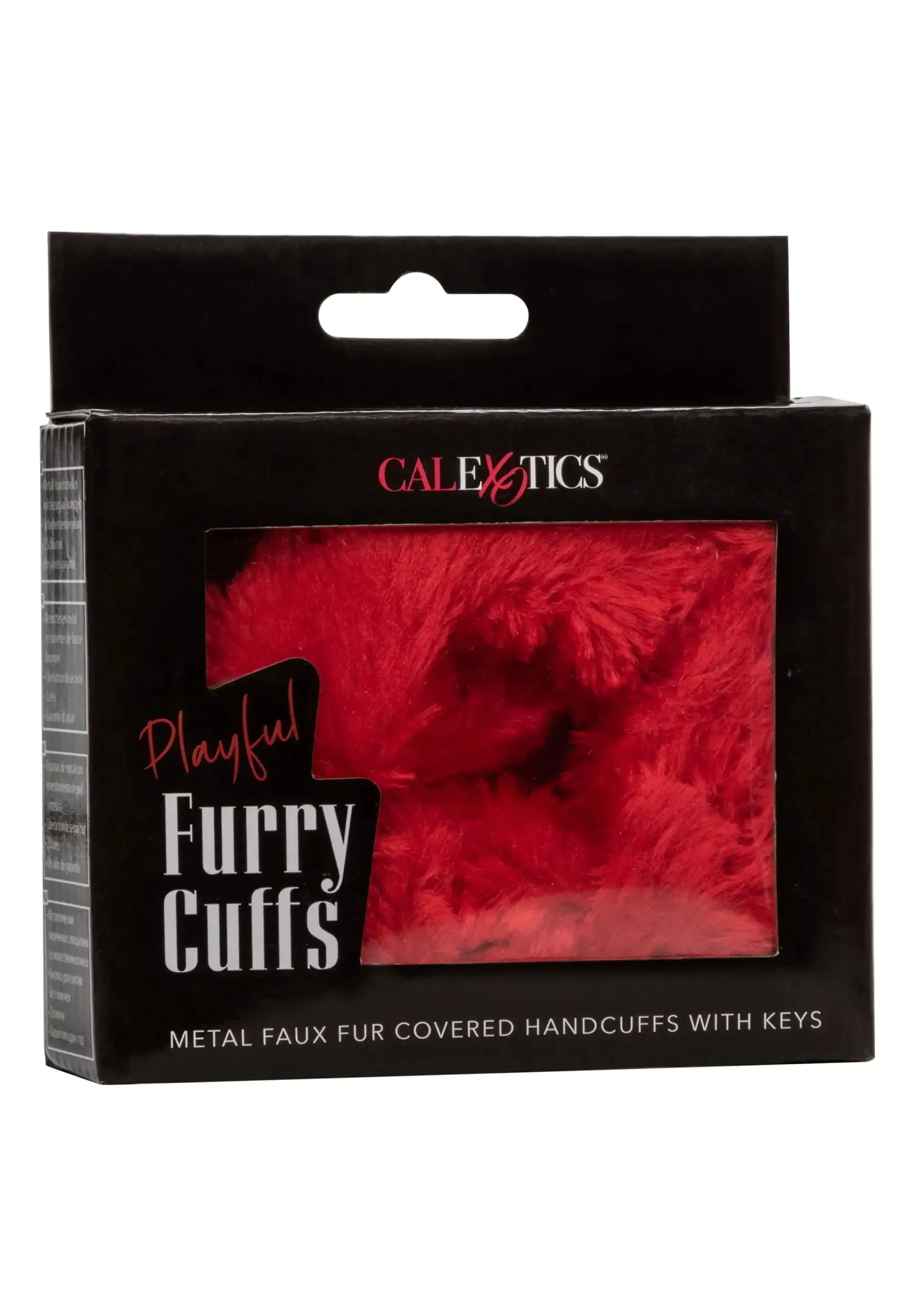 Calexotics Beginners Red Furry Cuffs