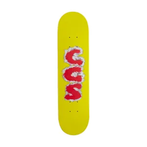 CCS Furry Letters Mini Skateboard Deck - Yellow