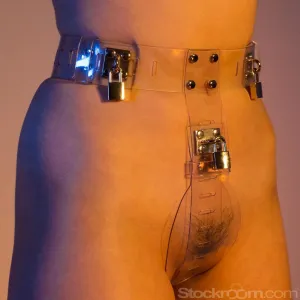 Clear CTRL Deluxe Locking Chastity Belt