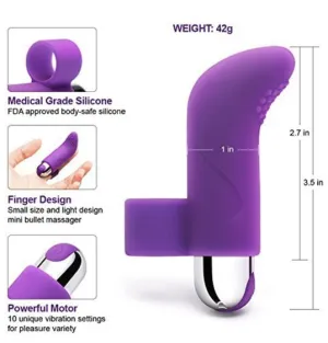 Come Closer Finger G Spot Vibe | Silicone Purple |  USB |  10 modes