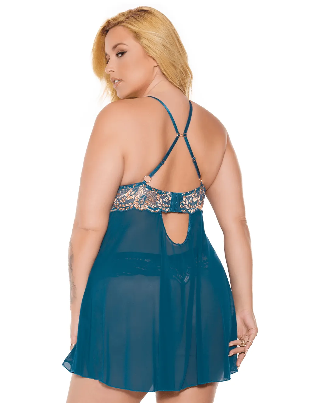 Coquette Floral Embroidered Babydoll