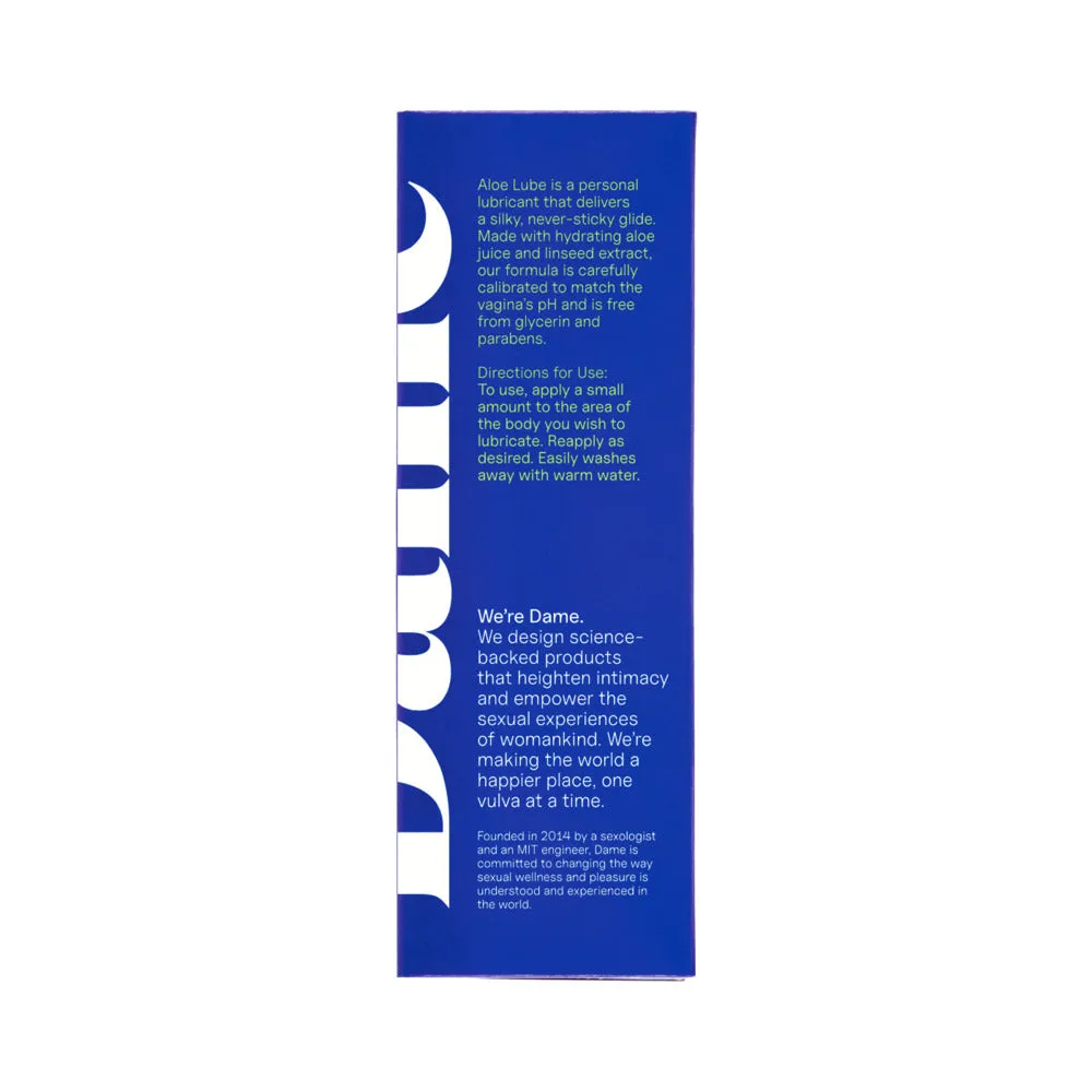 Dame Aloe Lube Personal Lubricant 2 oz.