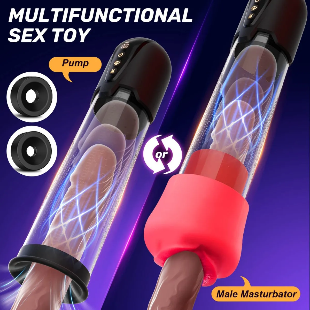 DEMON| Automastic Penis Extender Male Masturbator Mouth Sex Toy