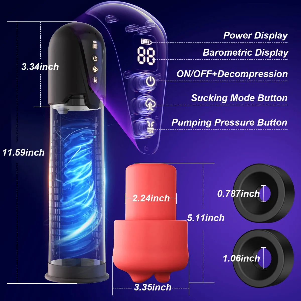 DEMON| Automastic Penis Extender Male Masturbator Mouth Sex Toy