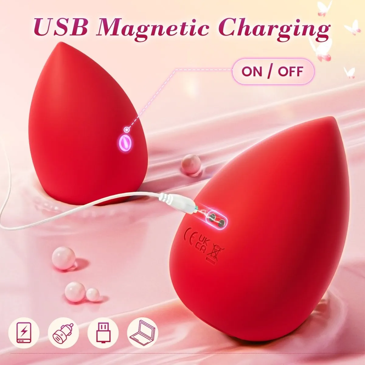 DEW| Adorable Deep 9 Sucking & 10 Vibrating Modes Female Vibrator Toy
