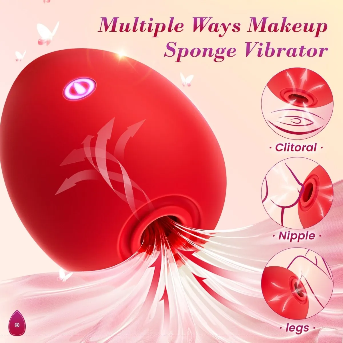DEW| Adorable Deep 9 Sucking & 10 Vibrating Modes Female Vibrator Toy