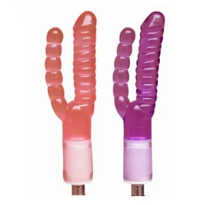 Double Dong Vaginal and Anal Realistic Dildo Masturbator For Sex Machine Accessories
