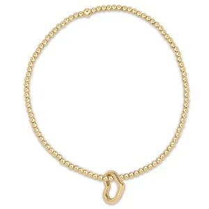 ENewton 2.5mm Gold Love Charm Bracelet