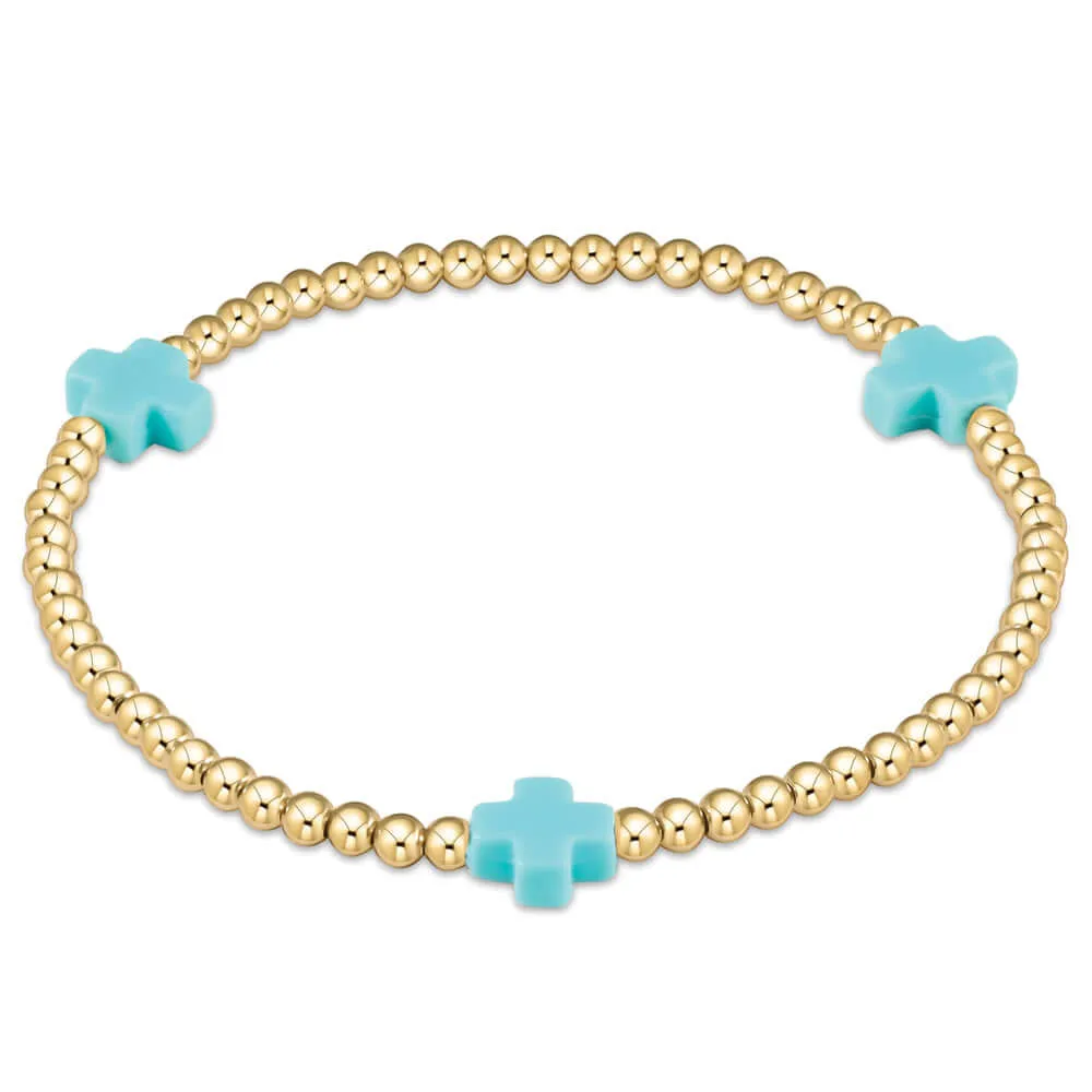 ENewton *Extends* Turquoise Signature Cross Bracelet
