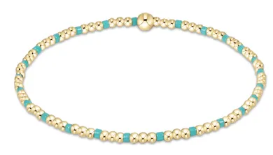 ENewton Turquoise  2mm Hope Sincerity Bead Bracelet