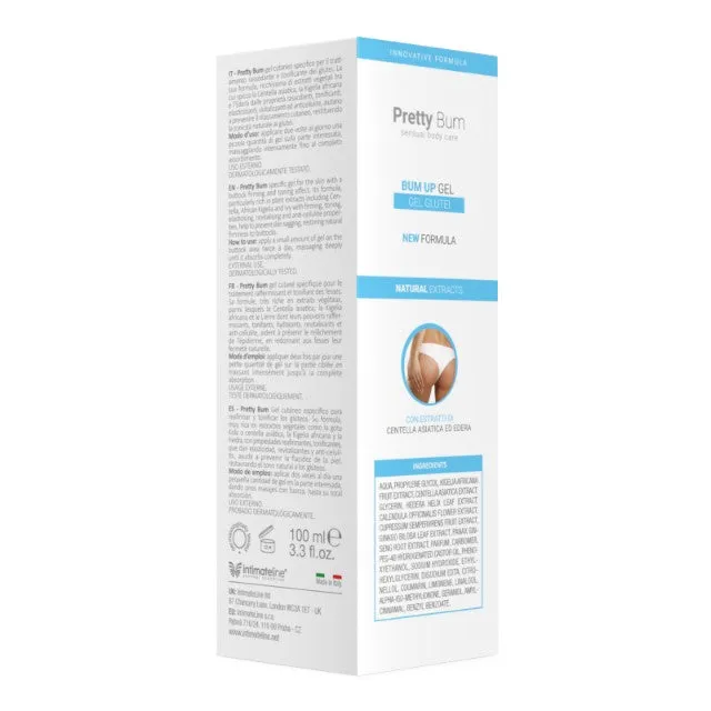 Gel pentru ridicare și fermitate fese PRETTY BUM Bum Up Gel. cu Centella și iederă. efect anti-îmbătrânire. 100 ml