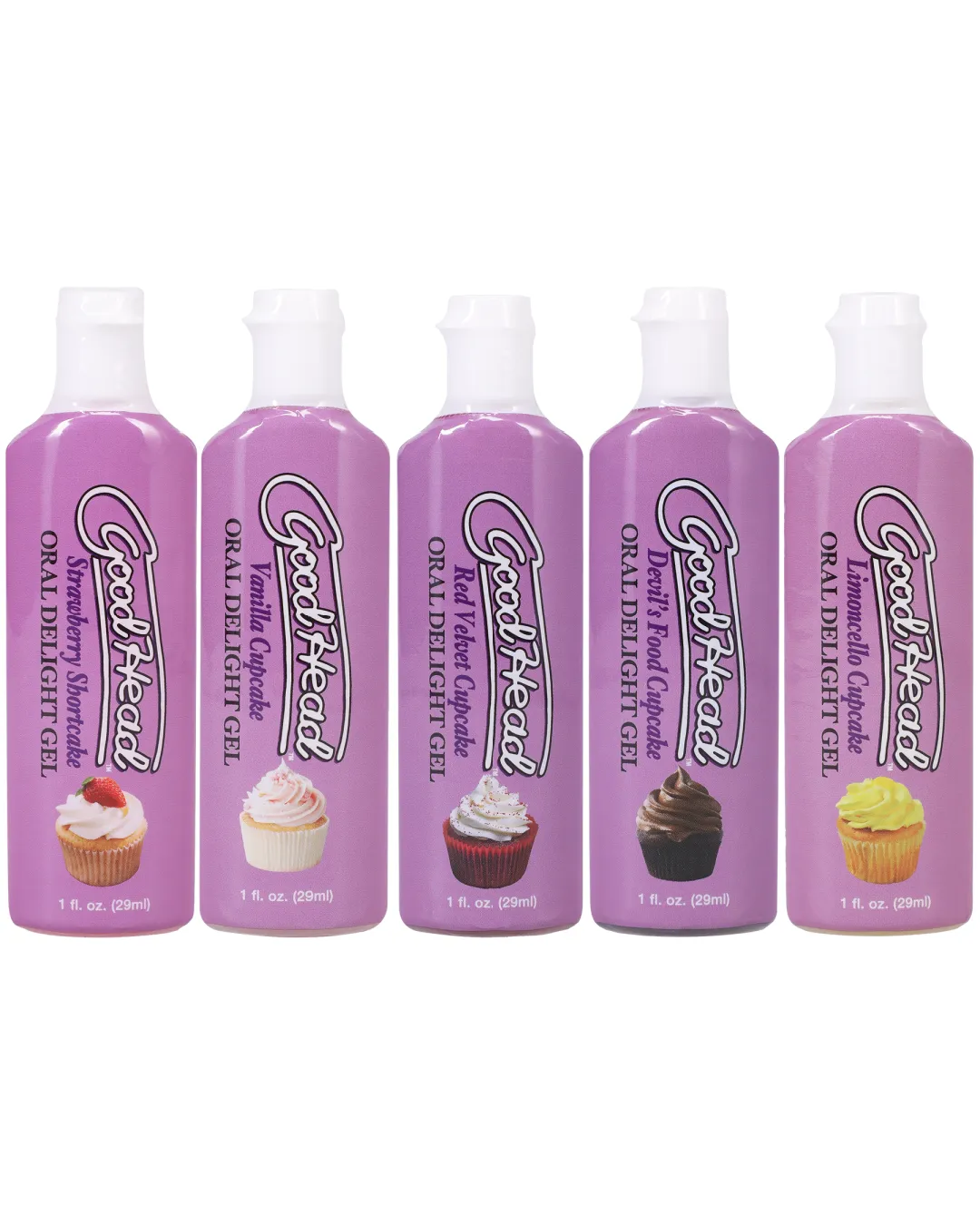 Goodhead Oral Delight Gel Cupcake Flavors 5-pack for Oral Sex
