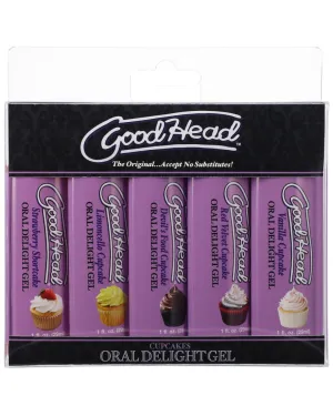 Goodhead Oral Delight Gel Cupcake Flavors 5-pack for Oral Sex