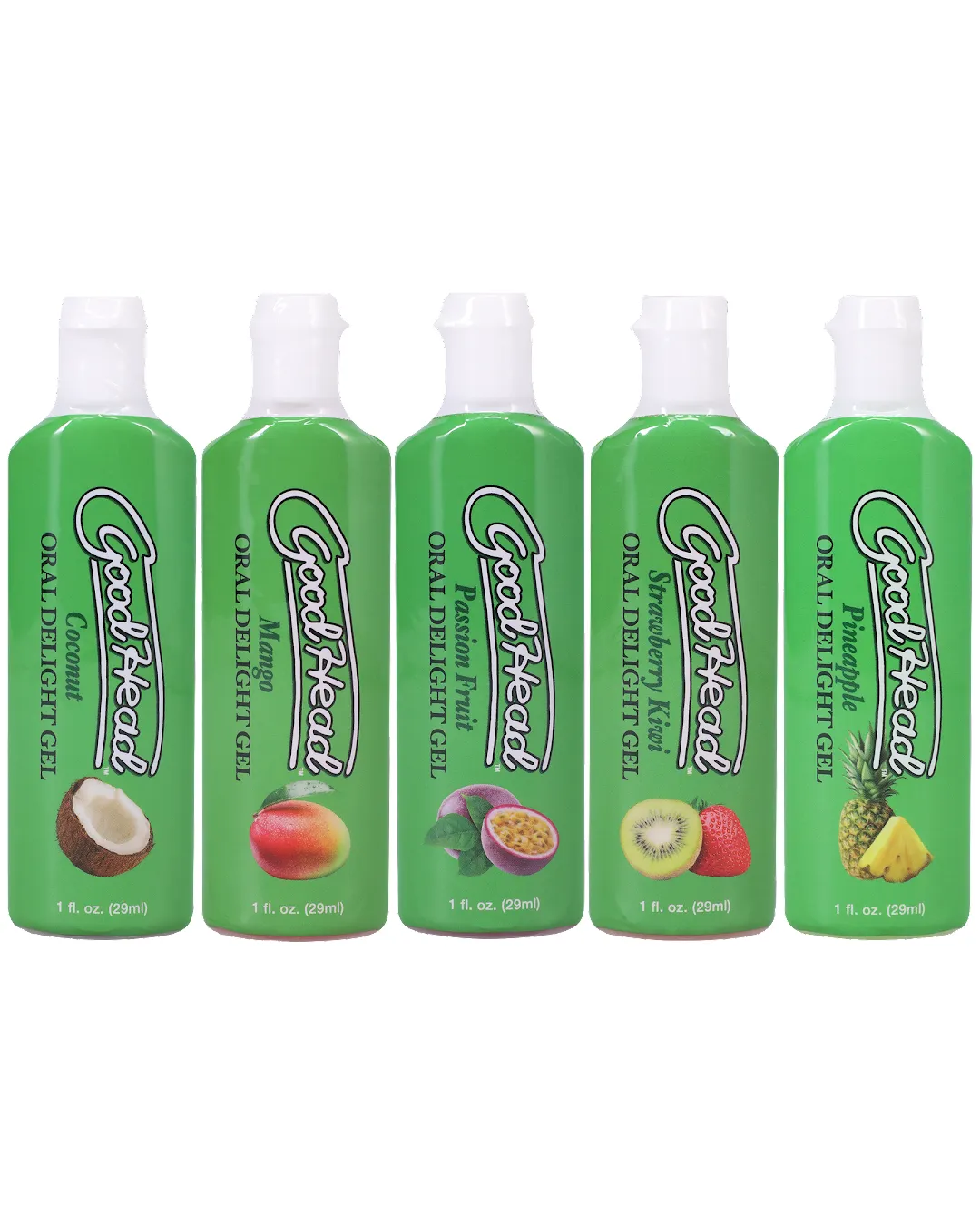 Goodhead Oral Delight Gel Tropical Fruit Flavors 5-pack for Oral Sex