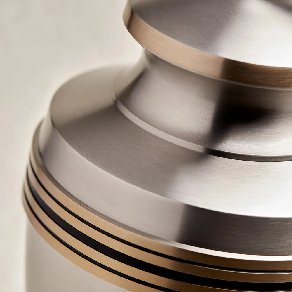 Grecian Pewter Cremation Urn In Large