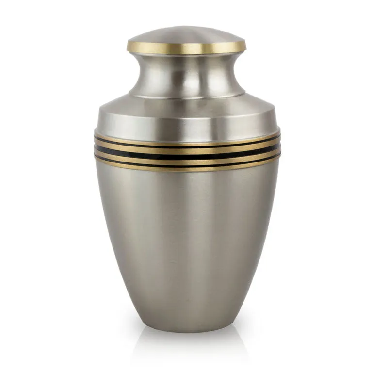 Grecian Pewter Cremation Urn In Large