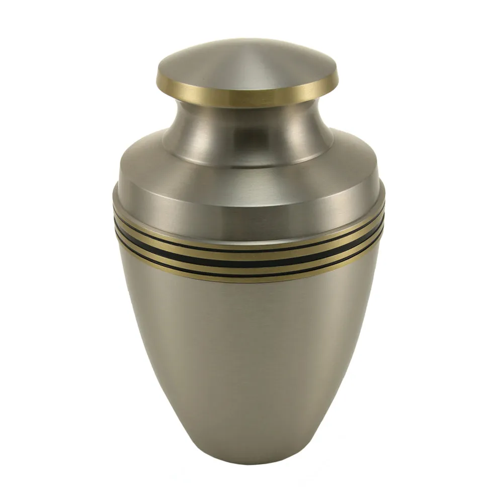 Grecian Pewter Cremation Urn In Large