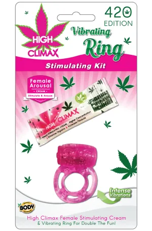 High Climax Female Stimulating Cream And Vibrating Cock Ring