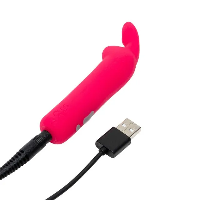 Kit HAPPY RABBIT Clitoral Pleasure Kit. pentru jocuri erotice. cu vibrator bullet și mască pentru ochi. geantă de călătorie inclusă