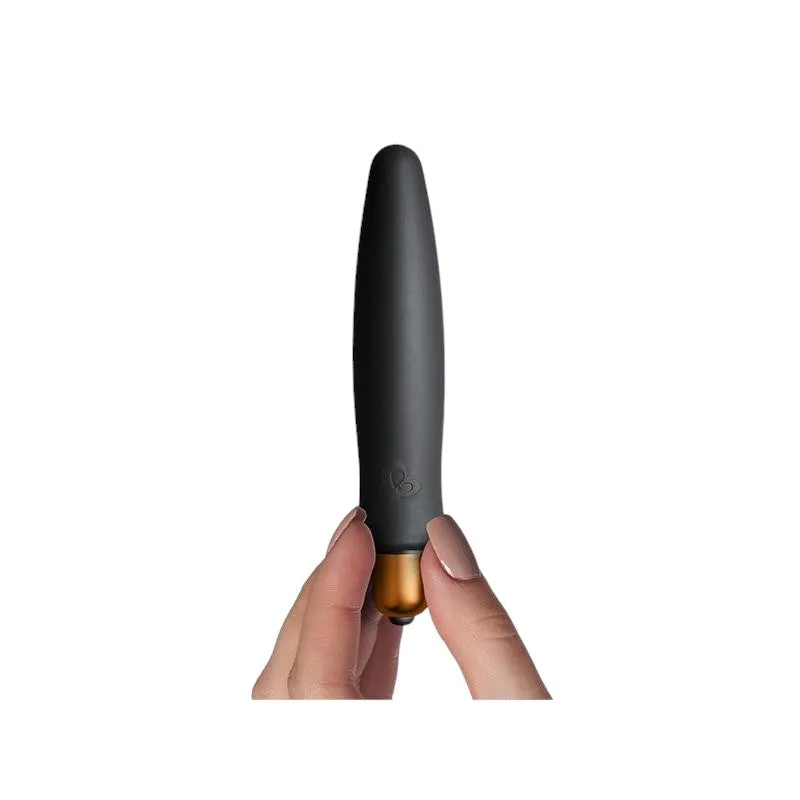 Kit SILHOUETTE Dark Desires cu vibrator bullet   2 huse interschimbabile. 7 funcții de vibrație. rezistent la apă. bronz cu negru