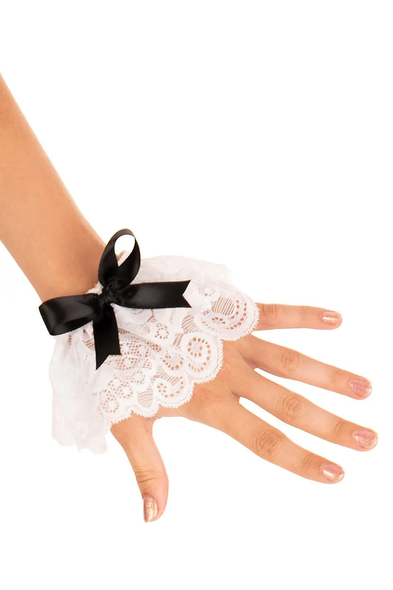 Lace Maid Headband. Choker. & Cuffs