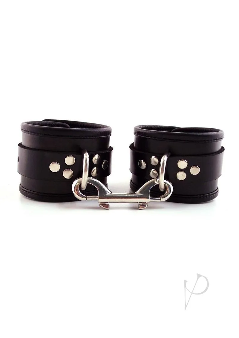 Leather Wrist Cuffs Black
