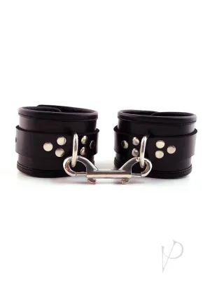Leather Wrist Cuffs Black