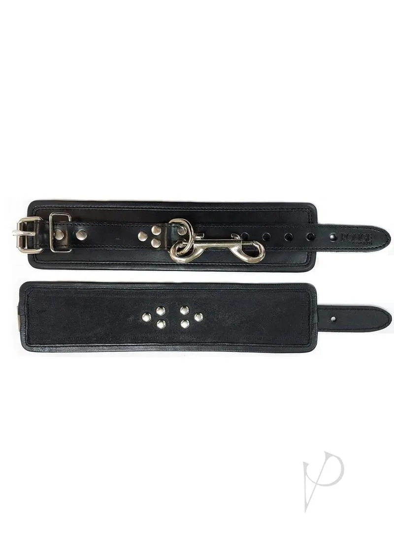 Leather Wrist Cuffs Black