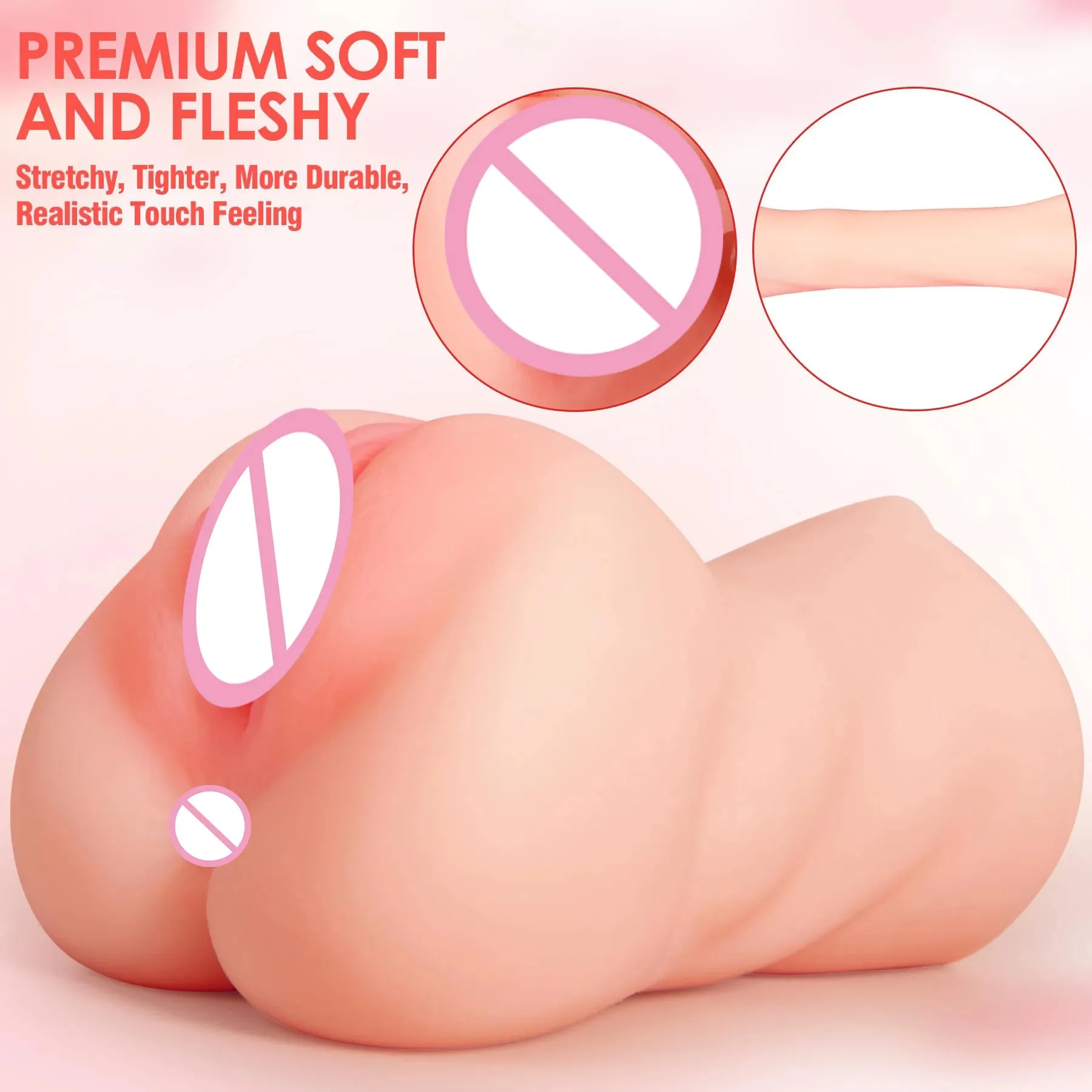 Lifelike Pocket Pussy Masturbation Cup - Mouth Vagina Anus Peins Massage Sex Toy for Men