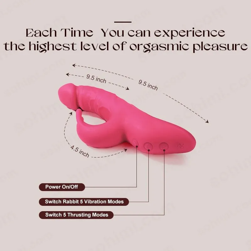 LUNA App Control Realistic Dildo Rabbit Vibrator