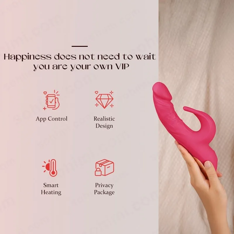 LUNA App Control Realistic Dildo Rabbit Vibrator
