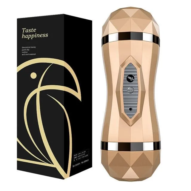 Male Masturbator Cup Vibrator Silicone Realistic Vagina Pussy Sex Toy