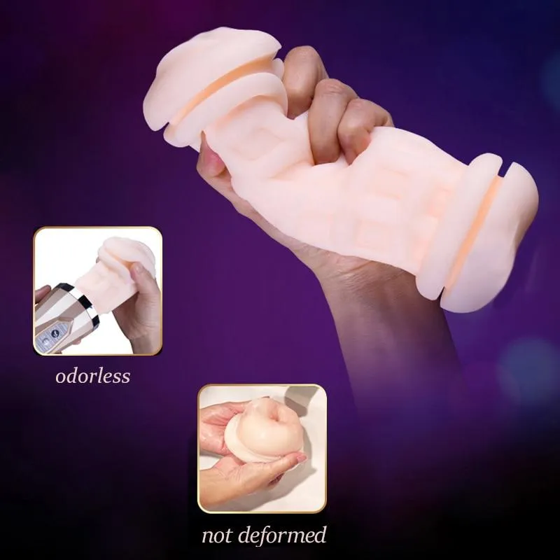 Male Masturbator Cup Vibrator Silicone Realistic Vagina Pussy Sex Toy
