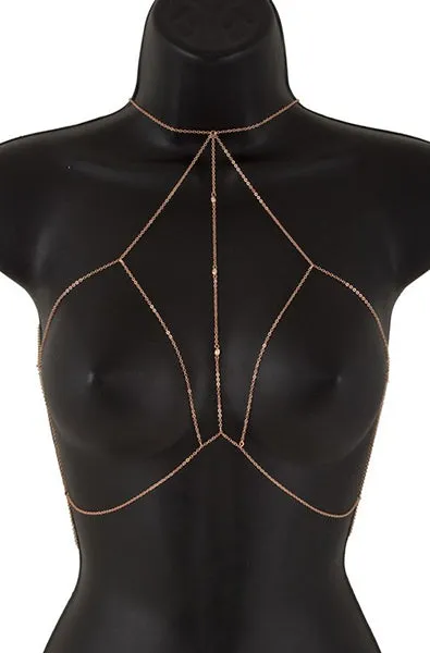Metal Body Chain Bra