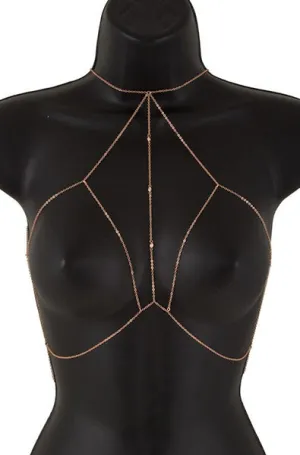 Metal Body Chain Bra