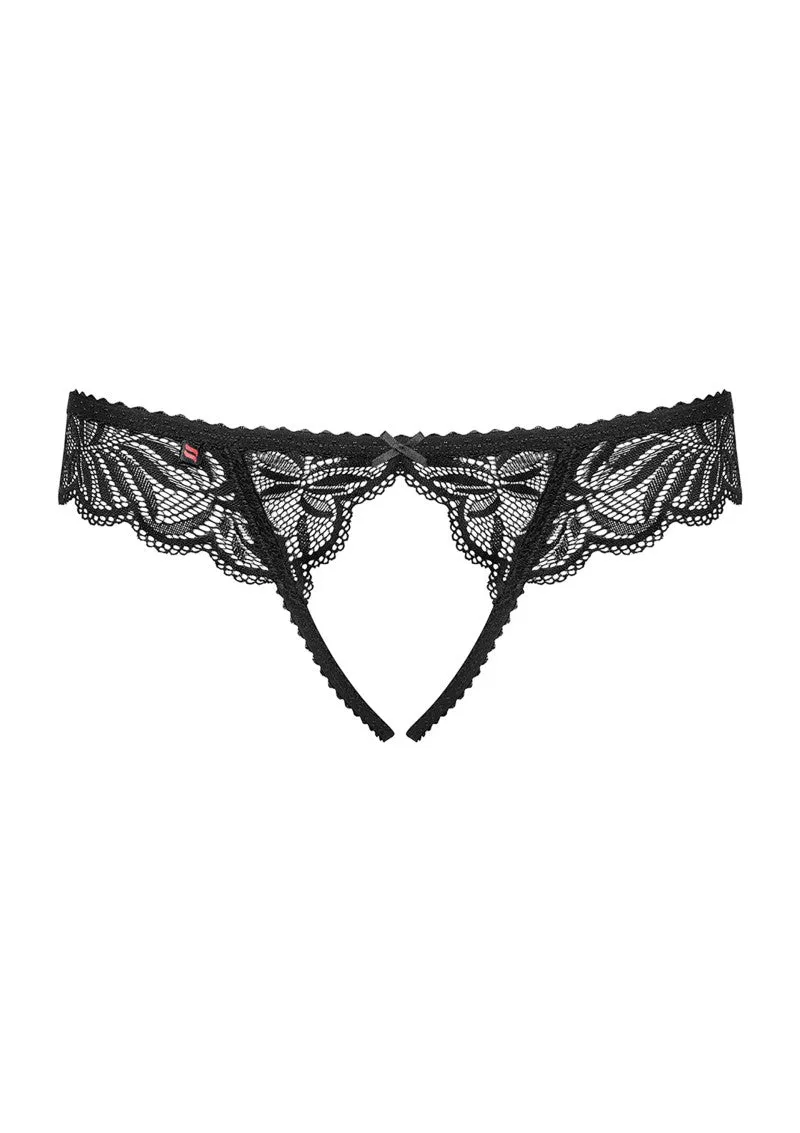 Obsessive Contica Crotchless Thong | Lace l Thong l Crouch less